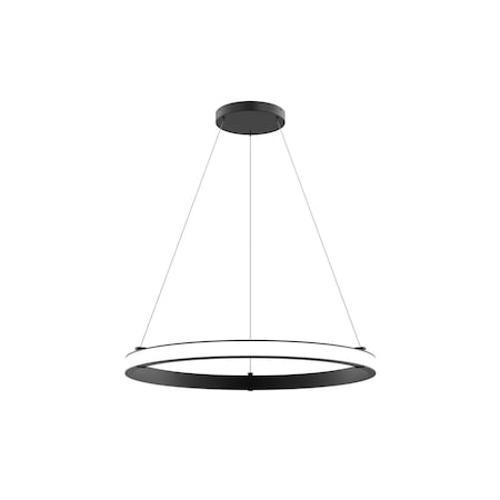 Ferro Contemporary LED Chandelier, 1-Light, 2650 Lumens, Black